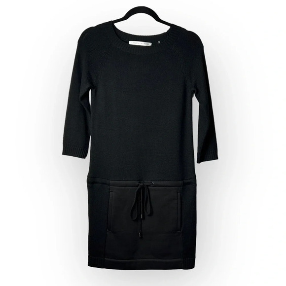Susana  Monaco Black Elena Knit Hoodie Dress XS - Picture 3 of 9